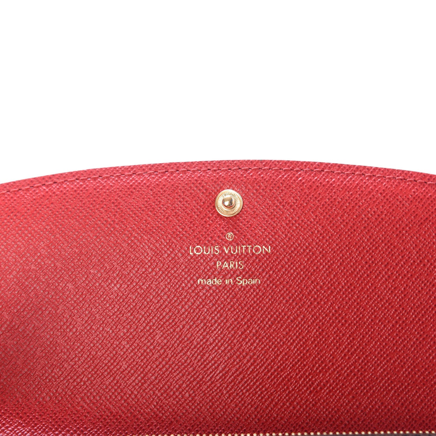 Damier Ebene Emilie Wallet Red