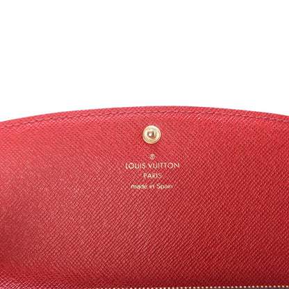 Louis Vuitton Damier Ebene Emilie Wallet Red 6 of 7