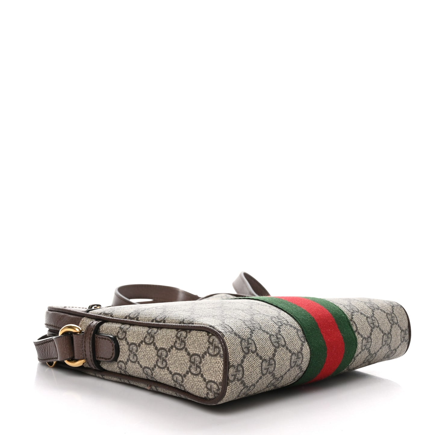 GG Supreme Monogram Web Small Ophidia Messenger Bag Brown