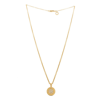 Bulgari 18K Yellow Gold Diamond BVLGARI BVLGARI Pave Pendant Necklace 3 of 5