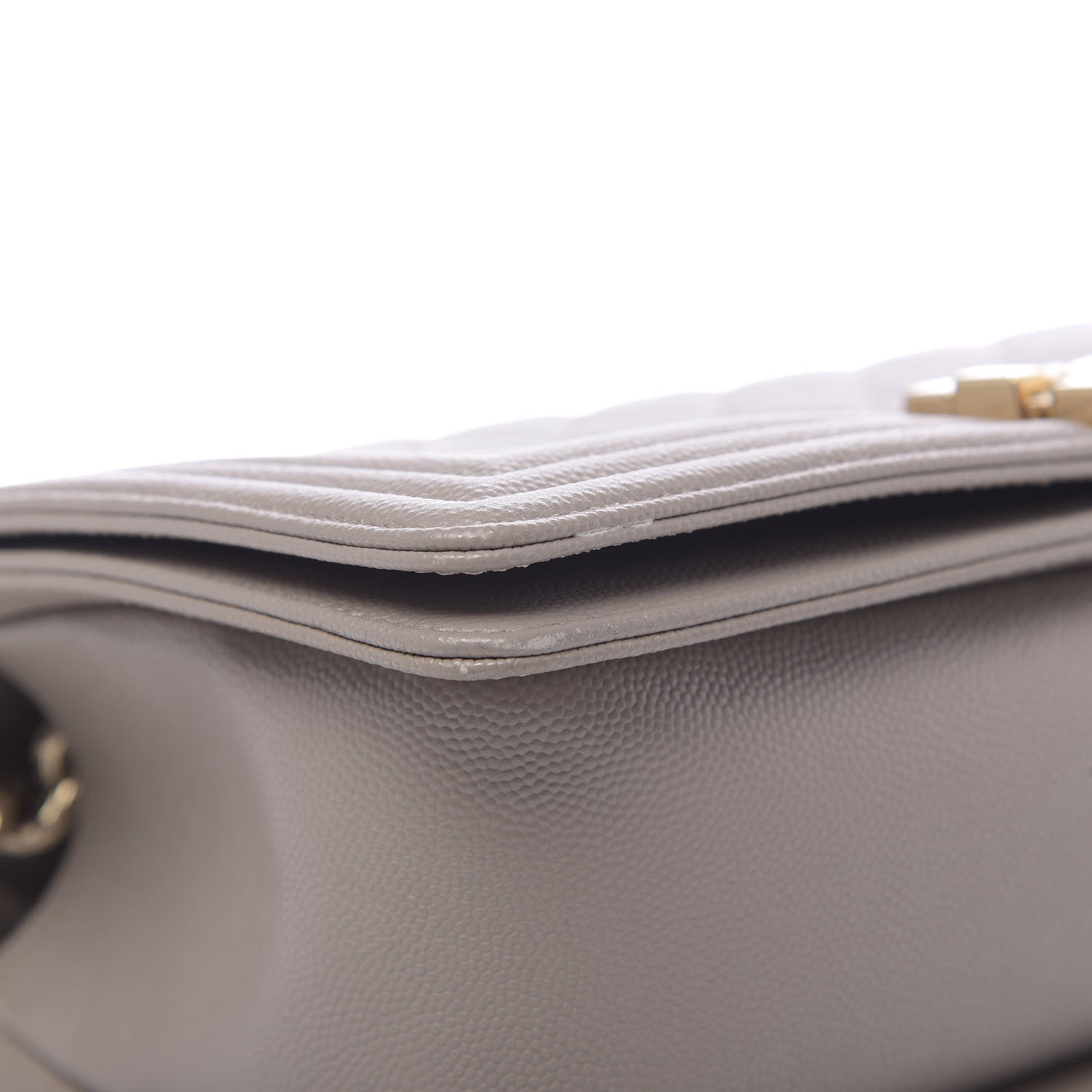 Chanel Caviar Quilted Medium Boy Flap Dark Beige 9 of 14