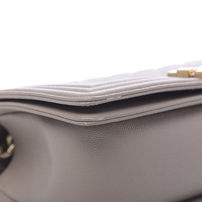 Chanel Caviar Quilted Medium Boy Flap Dark Beige 9 of 14
