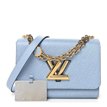 Louis Vuitton Epi Twist Monogram Flower Chain Shoulder Bag MM Blue 1 of 11