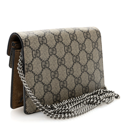 Gucci GG Supreme Monogram Super Mini Dionysus Shoulder Bag Taupe 3 of 9