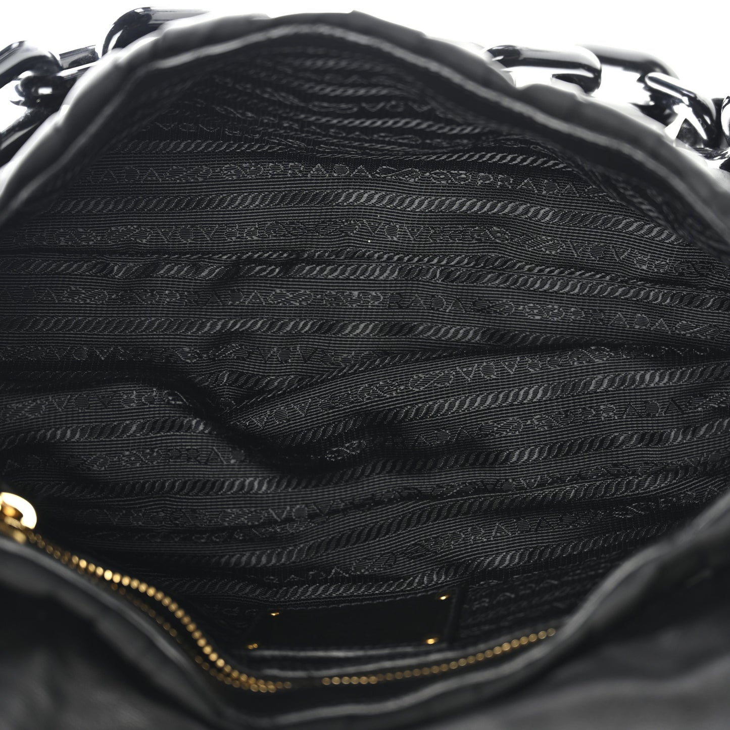 Tessuto Gaufre Shoulder Bag Black