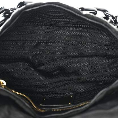 Prada Tessuto Gaufre Shoulder Bag Black 5 of 9