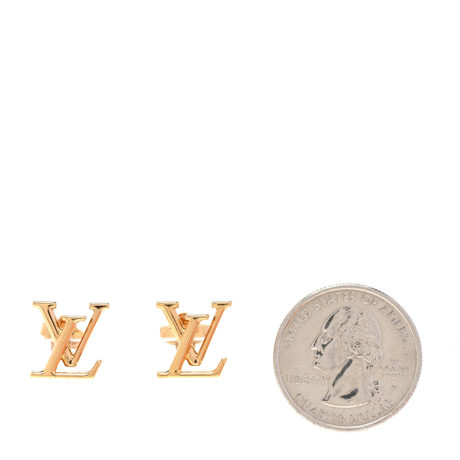 Louis Vuitton Metal LV Iconic Earrings Gold 2 of 5
