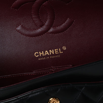Chanel Lambskin Quilted Medium Double Flap Black 8 of 10