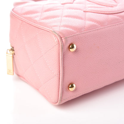 Chanel Caviar Quilted Small Bowler Pink 18 of 20