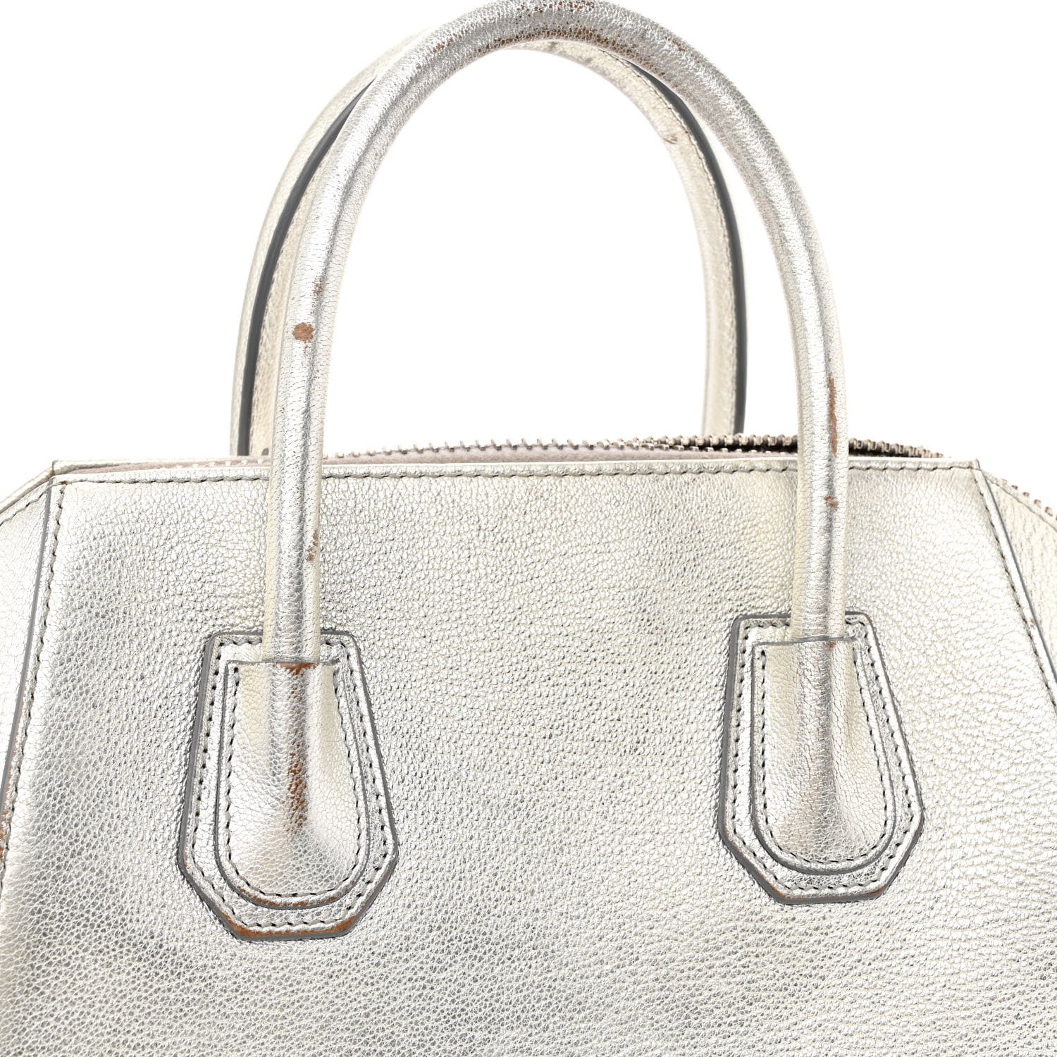 Givenchy Metallic Sugar Goatskin Small Antigona Silver 13 of 15