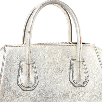 Givenchy Metallic Sugar Goatskin Small Antigona Silver 13 of 15