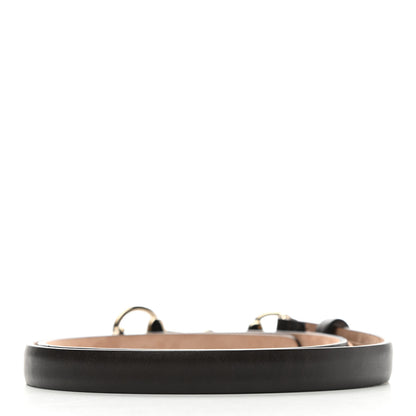 Gucci Calfskin Horsebit Skinny Belt 75 30 Black 2 of 5