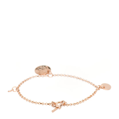 Hermes 18K Rose Gold Diamond PM Ex-Libris Bracelet SH 3 of 5