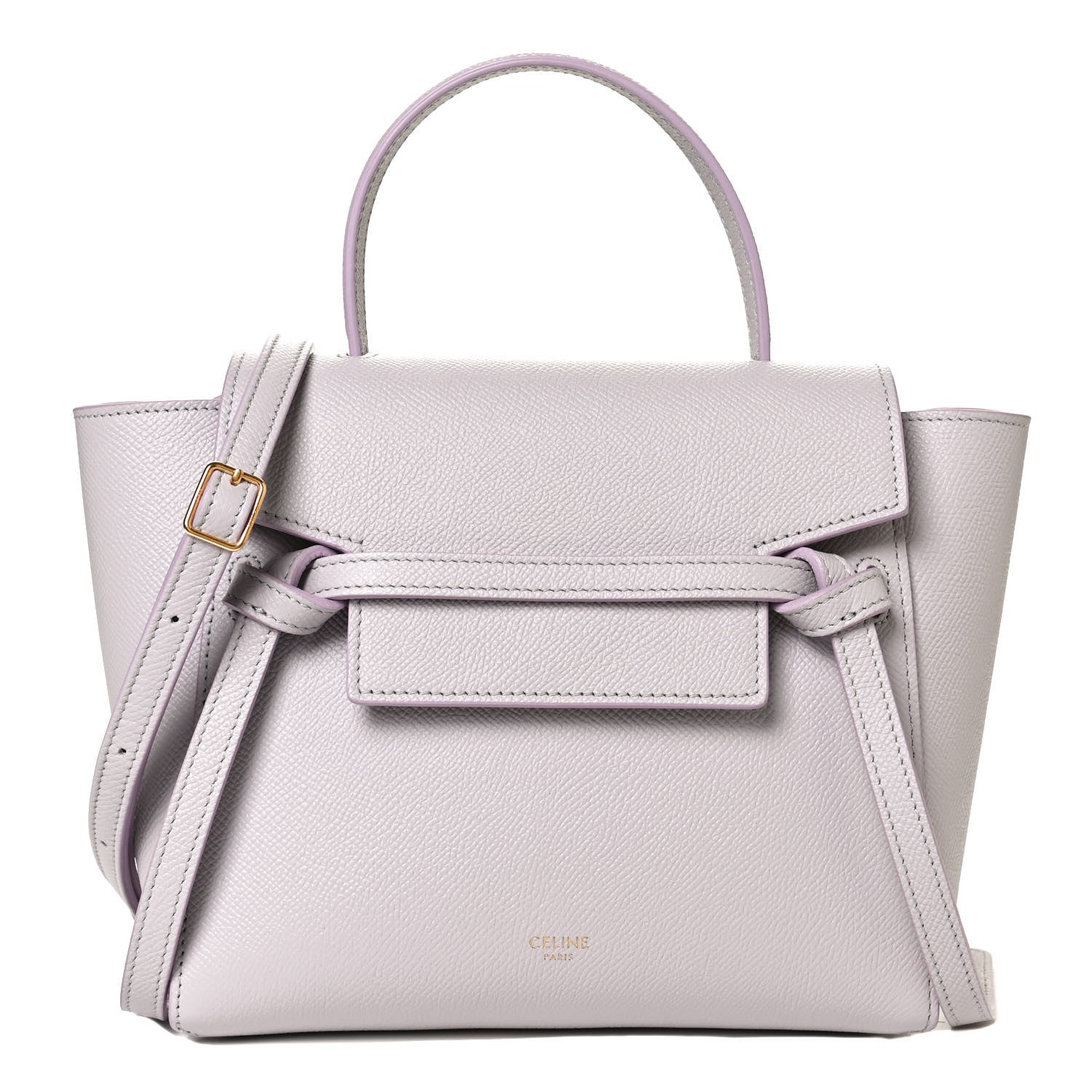 Celine Grained Calfskin Nano Belt Bag Lavender Grey 1 of 10