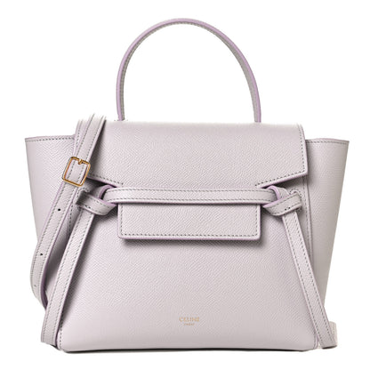 Celine Grained Calfskin Nano Belt Bag Lavender Grey 1 of 10