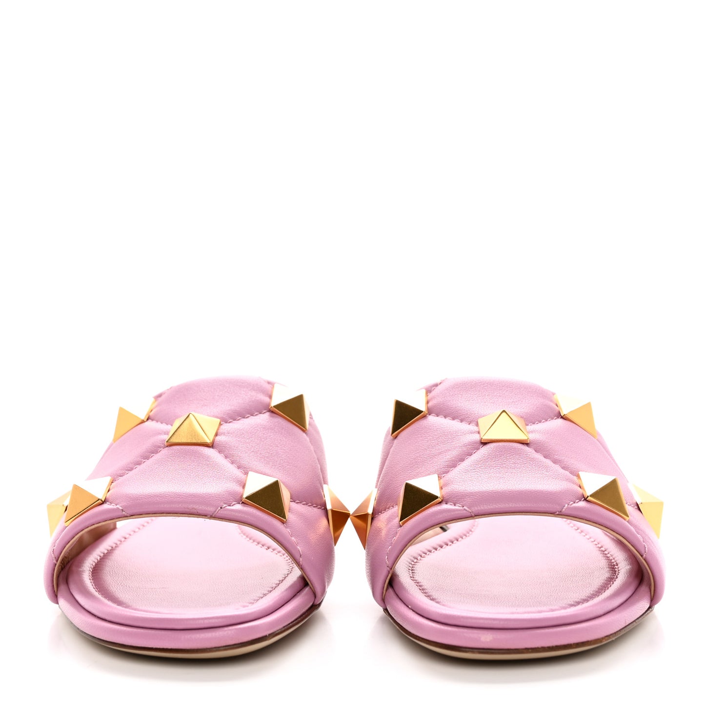 Nappa Roman Stud Flat Slide Sandals 37 Giacinto