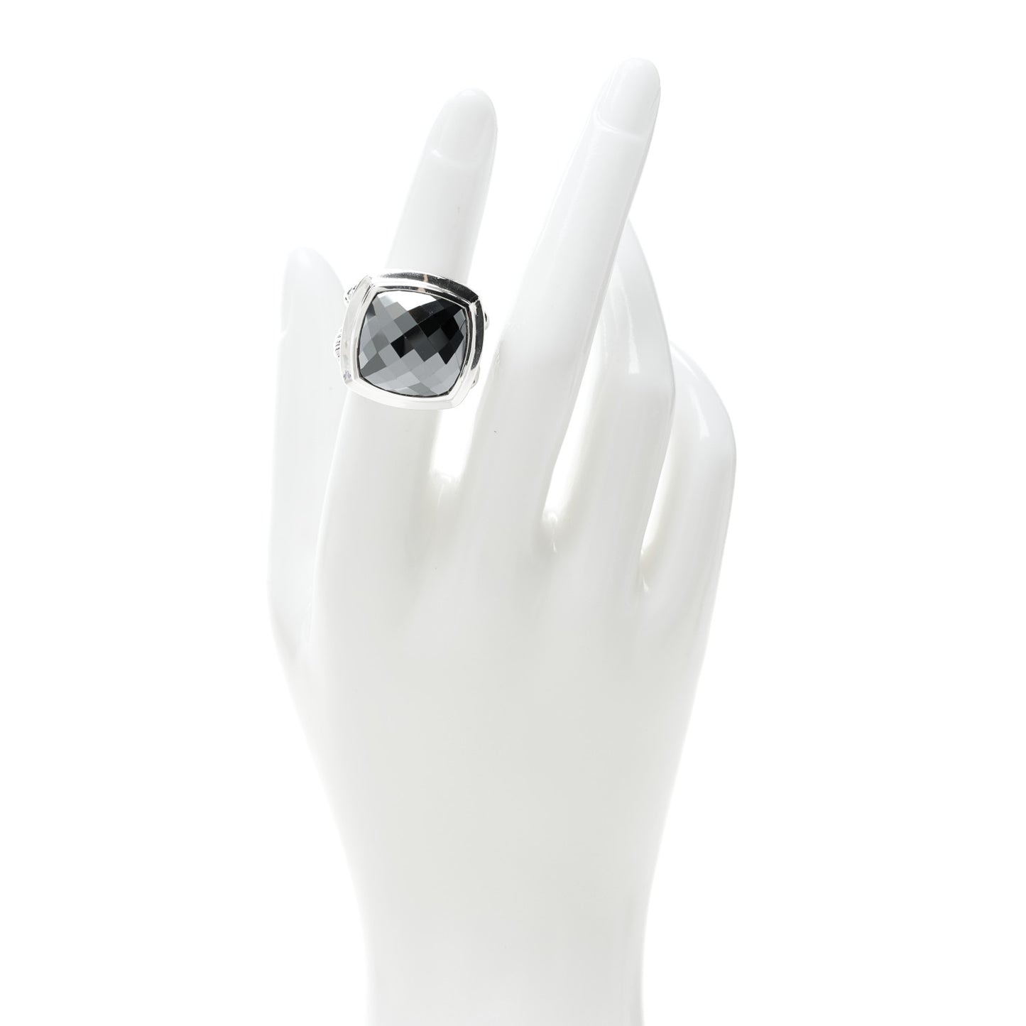 Sterling Silver Hematine 17mm Albion Ring 50 5.25