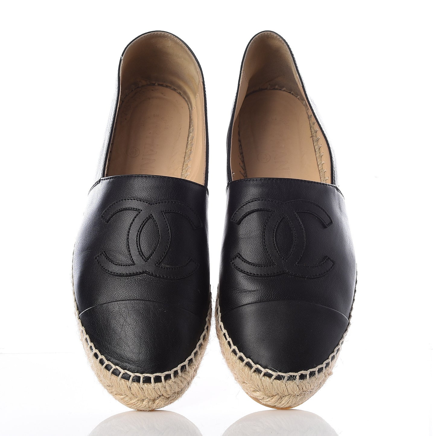 Lambskin CC Espadrilles 39 Black
