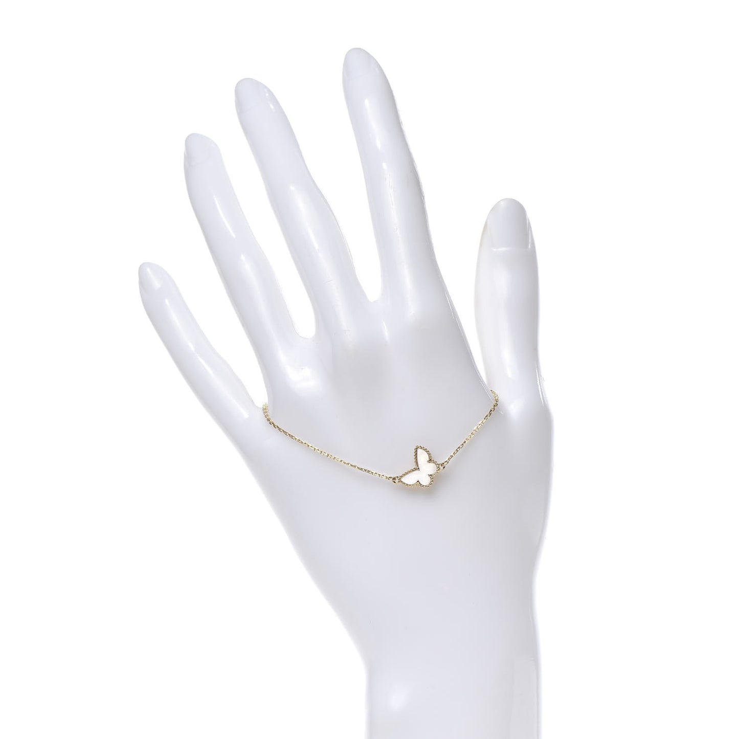 18K Yellow Gold Mother of Pearl Sweet Alhambra Butterfly Bracelet