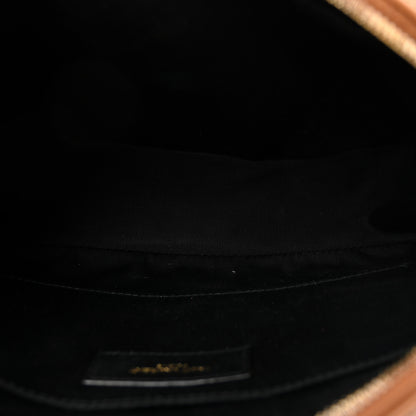 Saint Laurent Suede Matelasse Monogram Lou Camera Bag Cinnamon 5 of 9