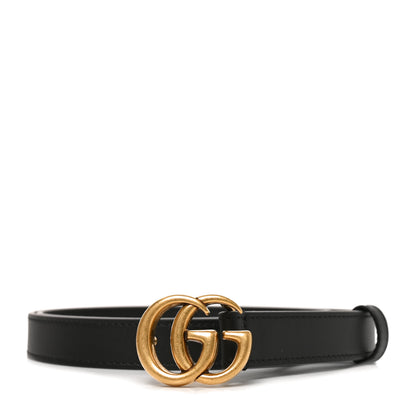 Gucci Calfskin Double G 20mm Belt 90 36 Black 1 of 5