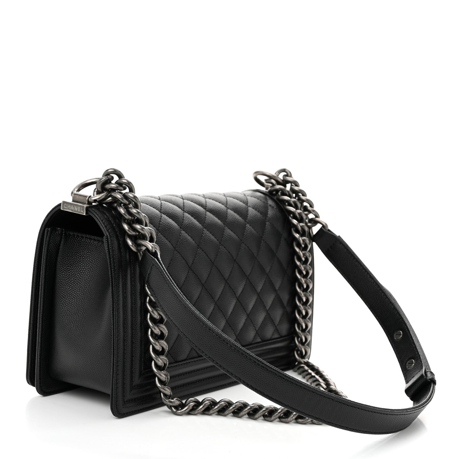 Chanel Caviar Quilted Medium Boy Flap Black 3 of 10