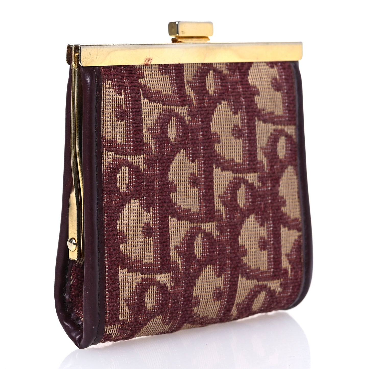Monogram Coin Purse  Burgundy