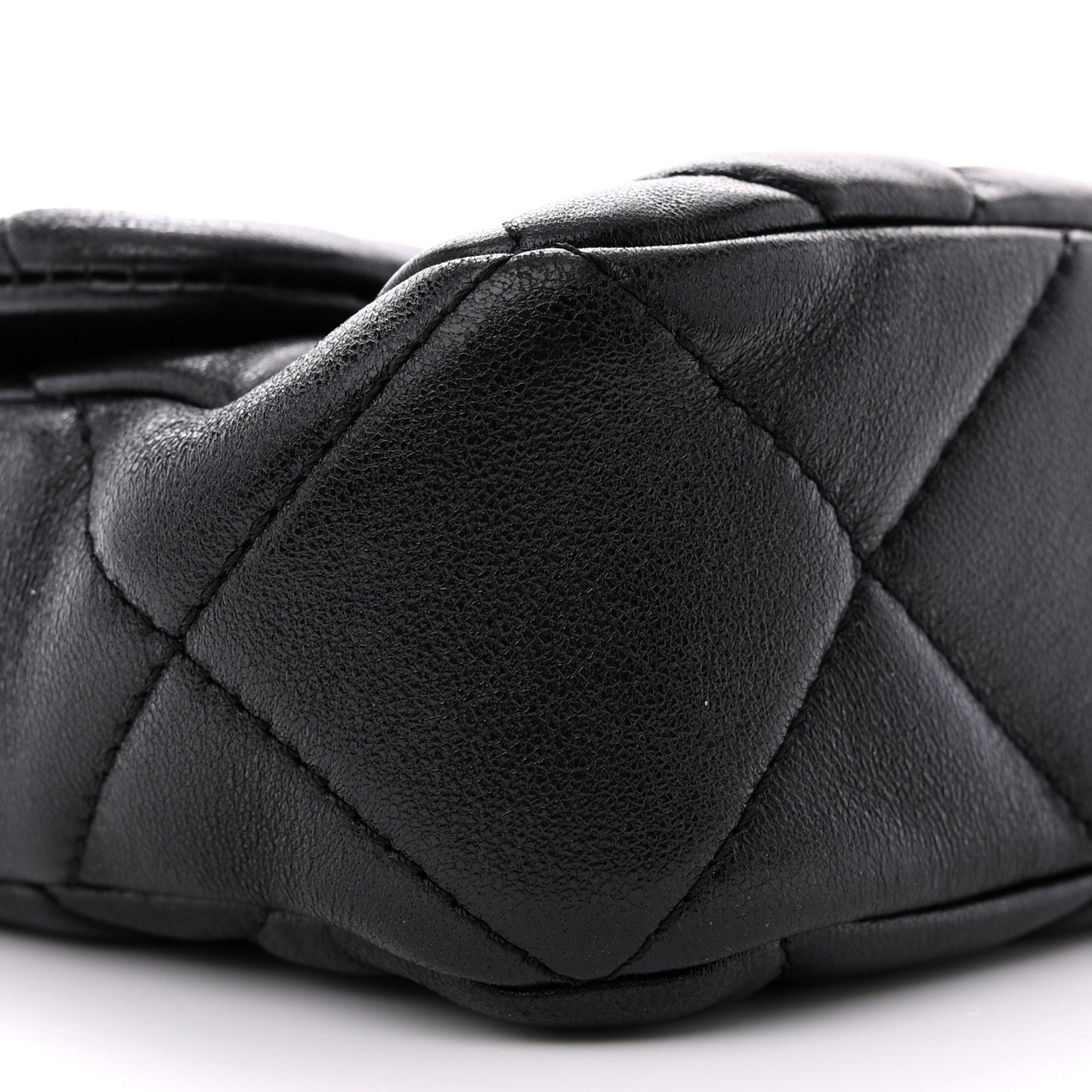 Lambskin Plexiglass Quilted Coco Love Mini Flap Black