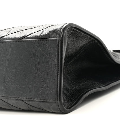 Saint Laurent Crinkled Calfskin Matelasse Monogram Large Niki Shopper Tote Black 10 of 12