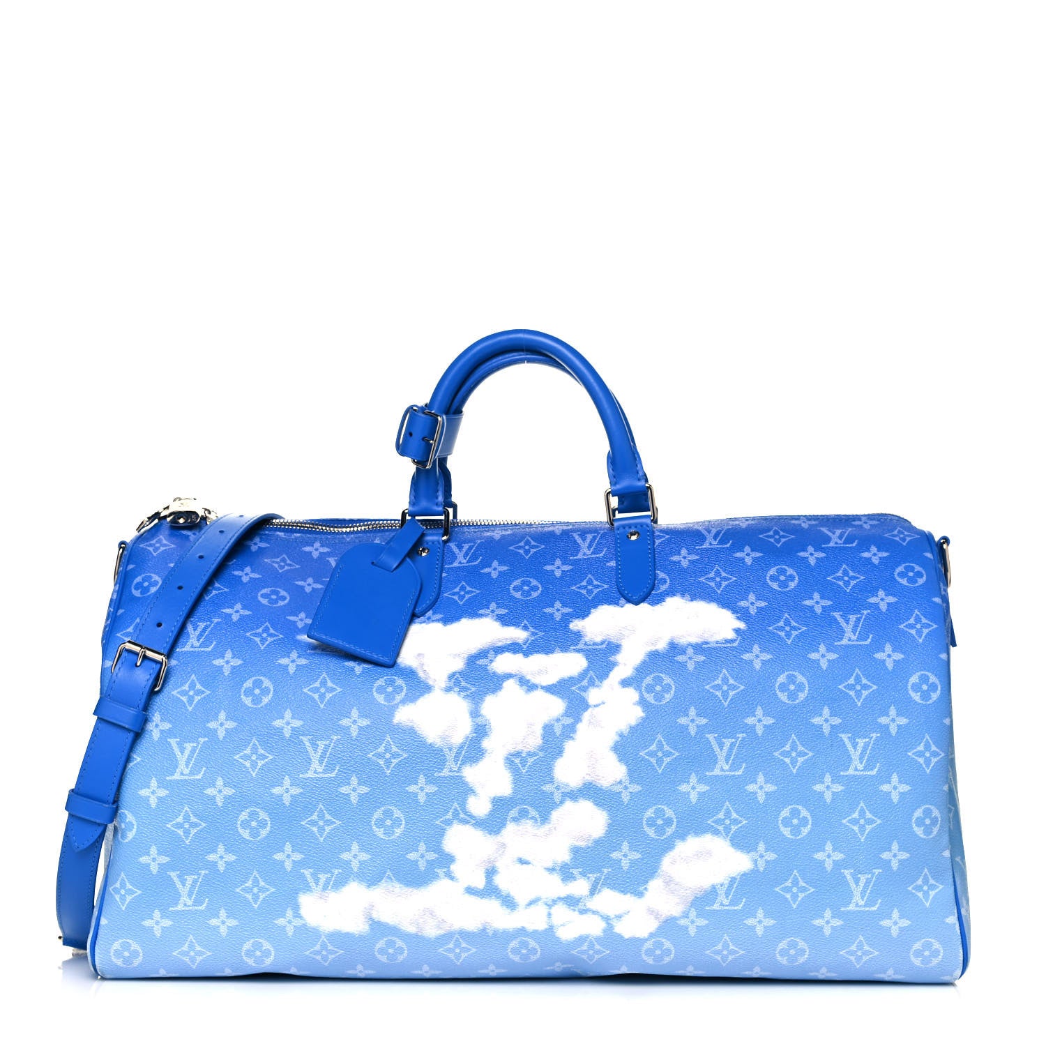 Louis Vuitton Monogram Clouds Keepall Bandouliere 50 Blue 1 of 14
