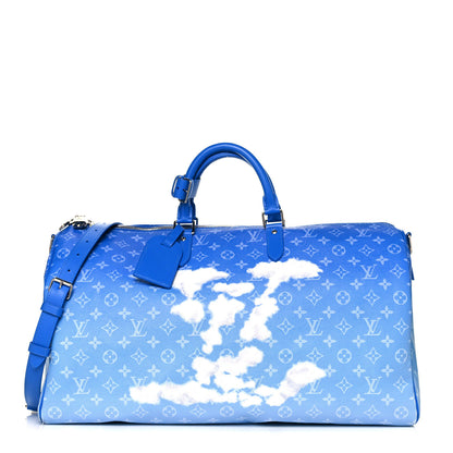 Louis Vuitton Monogram Clouds Keepall Bandouliere 50 Blue 1 of 14