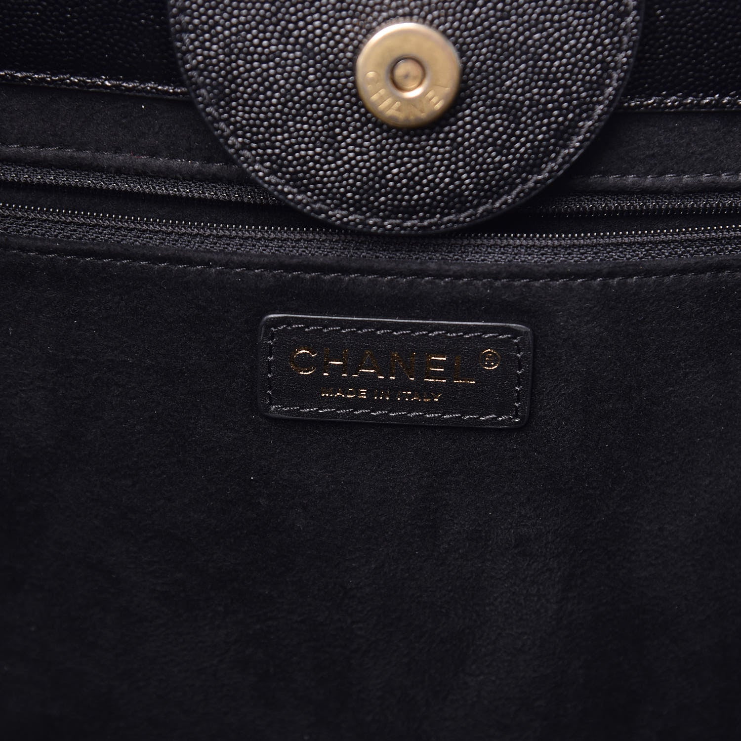 Chanel Caviar Medium Studded Deauville Tote Black 6 of 11