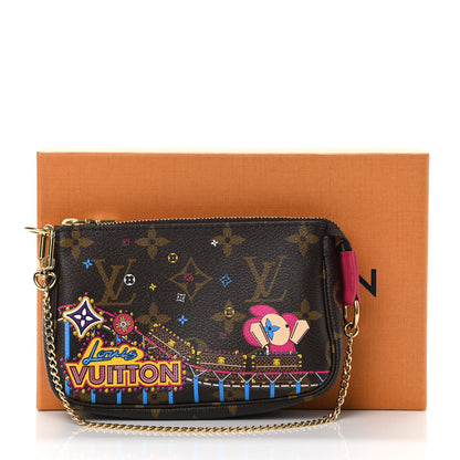Louis Vuitton Monogram 2020 Christmas Animation Roller Coaster Mini Pochette Accessories Pivoine 8 of 8