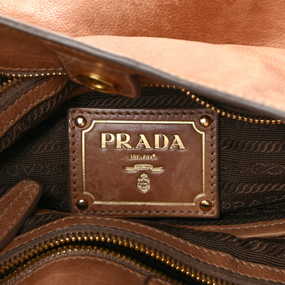 Prada Glace Calfskin Side Zip Hobo Cammeo 6 of 14