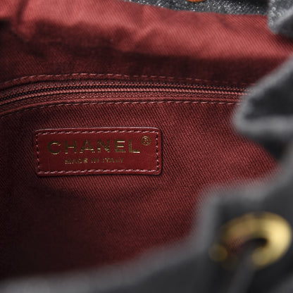 Chanel Denim Calfskin Quilted Backpack Dark Grey Black 7 of 9