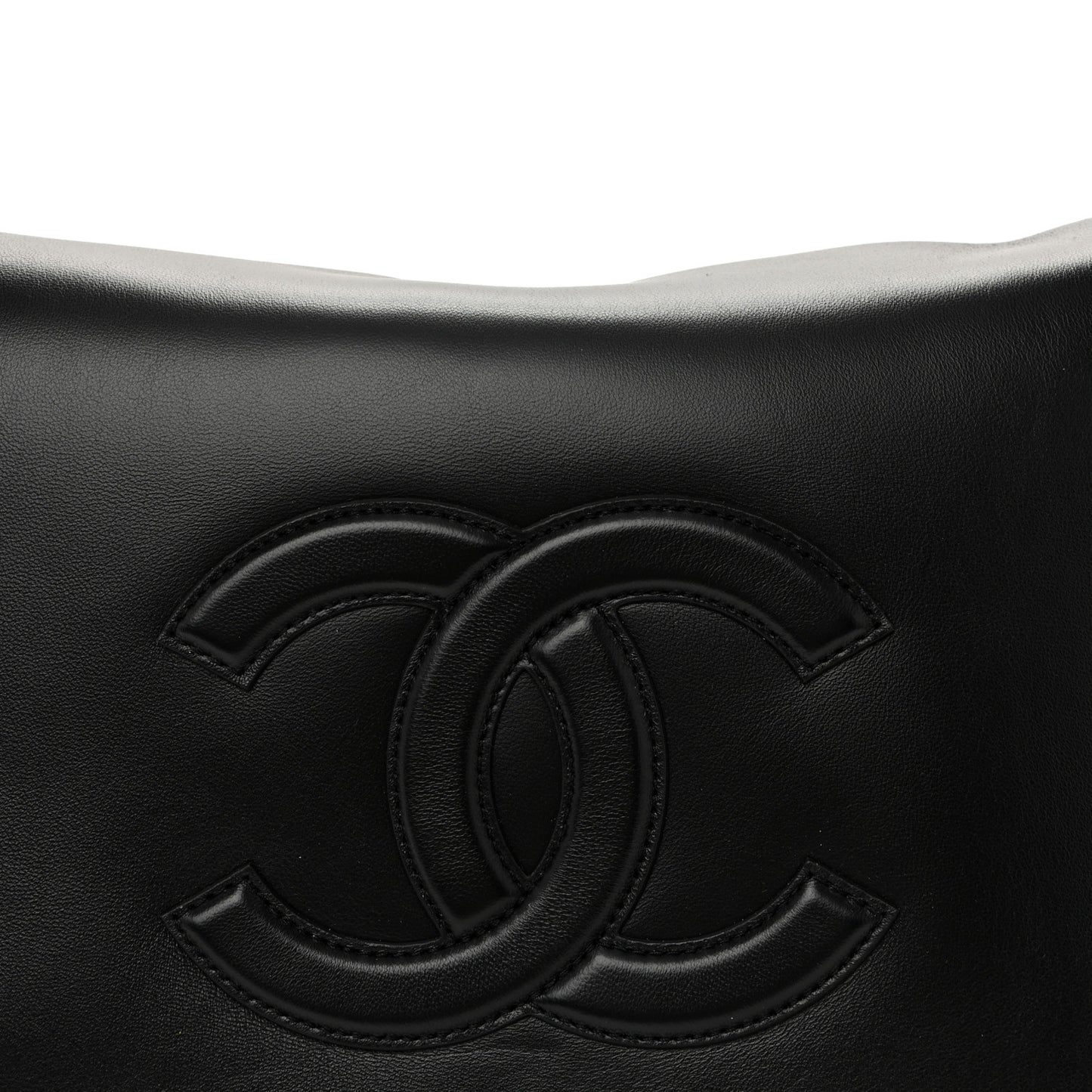 Lambskin CC Maxi Messenger Bag Black