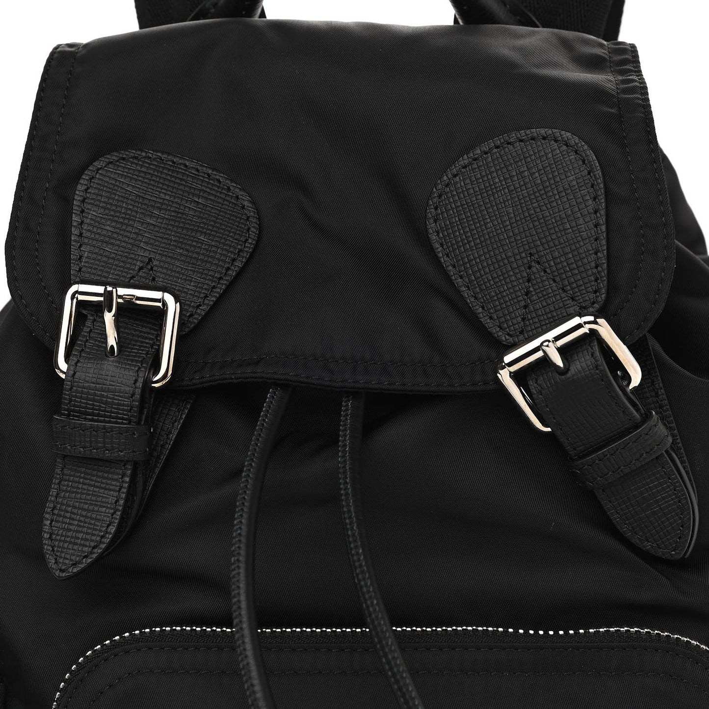 Nylon Medium Rucksack Backpack Black