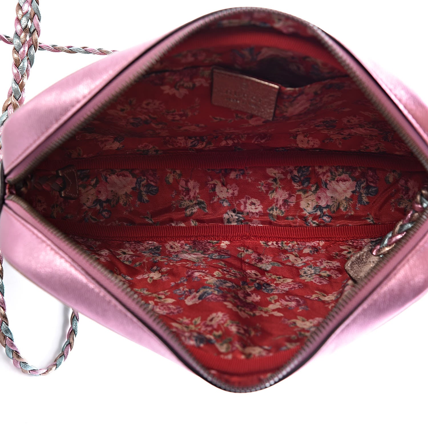 Gucci Laminated Nappa Trapuntata Small Zumi Shoulder Bag Rosa Lago Rame 5 of 9