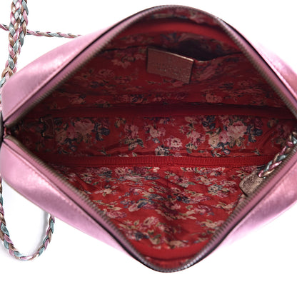 Gucci Laminated Nappa Trapuntata Small Zumi Shoulder Bag Rosa Lago Rame 5 of 9