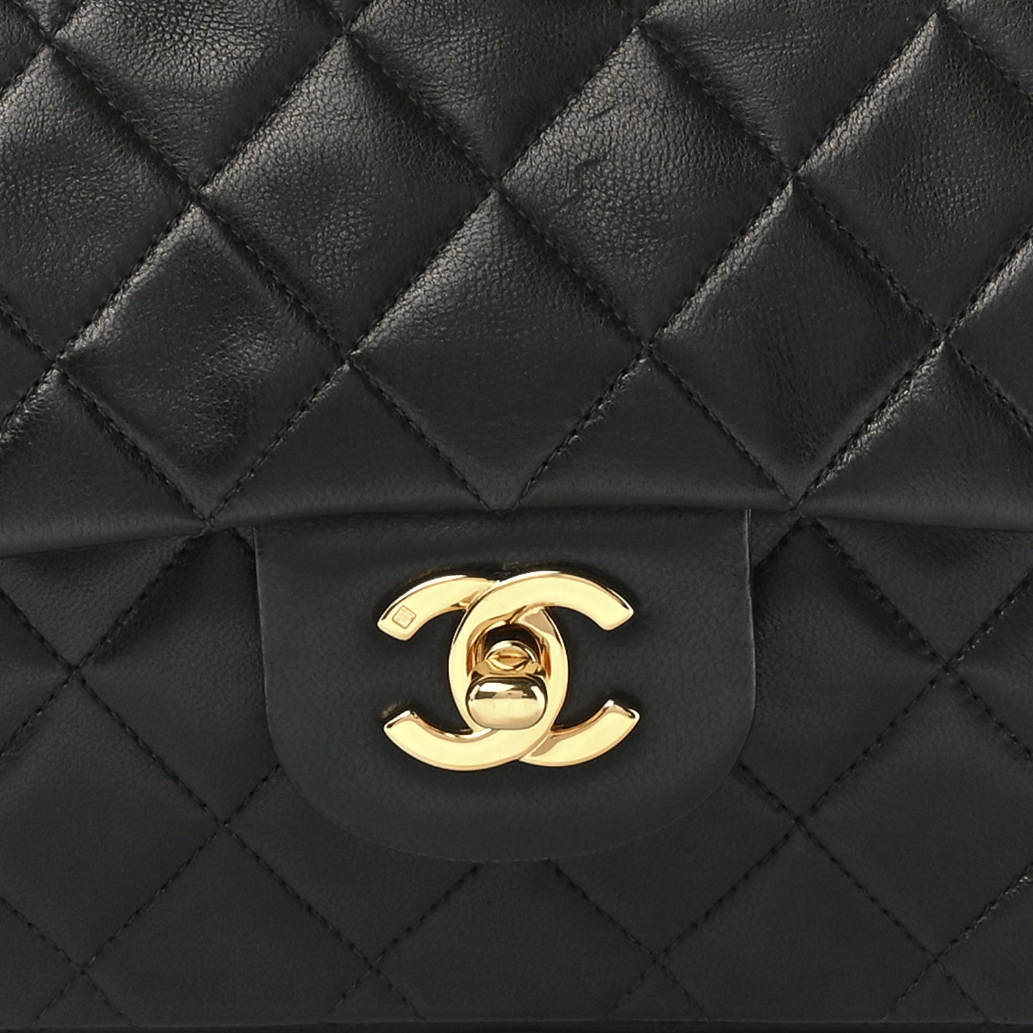 Chanel Lambskin Quilted Medium Double Flap Black 9 of 12