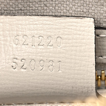 Gucci GG Supreme Monogram Azalea Calfskin Small Horsebit 1955 Top Handle Bag Beige Ebony Mystic White 6 of 8