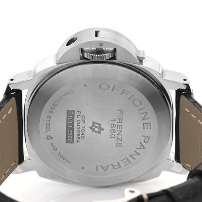 Panerai Stainless Steel Alligator 44mm Luminor Marina Manual Winding Watch Black PAM00463 4 of 5