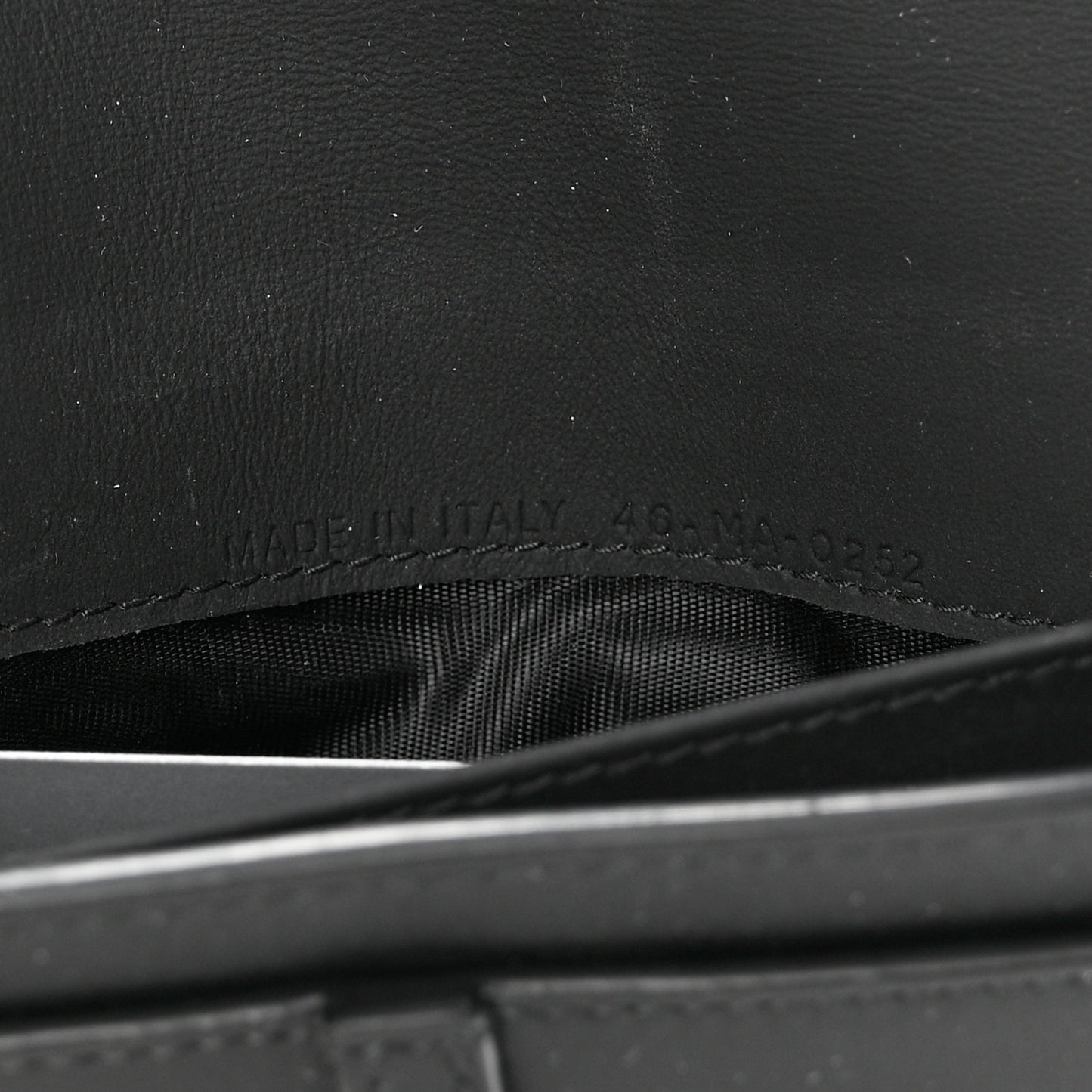 Ultra Matte Calfskin Saddle Chain Wallet Pouch Black