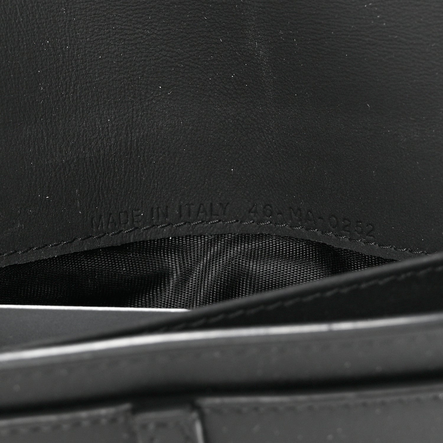 Christian Dior Ultra Matte Calfskin Saddle Chain Wallet Pouch Black 9 of 16