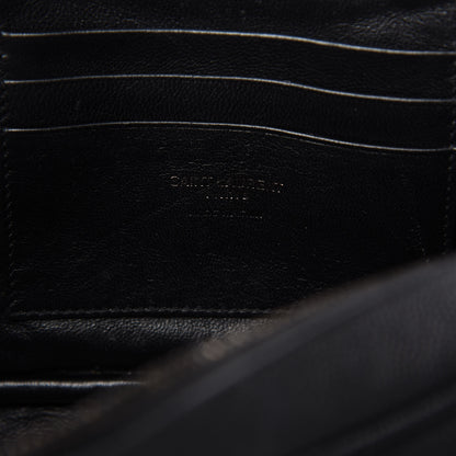 Saint Laurent Grain De Poudre Matelasse Monogram Mini Lou Camera Bag Black 8 of 10