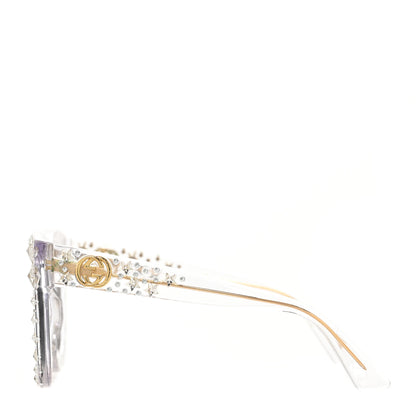 Gucci Acetate Crystal Oversize Mirrored Star Sunglasses GG0116S 3 of 8