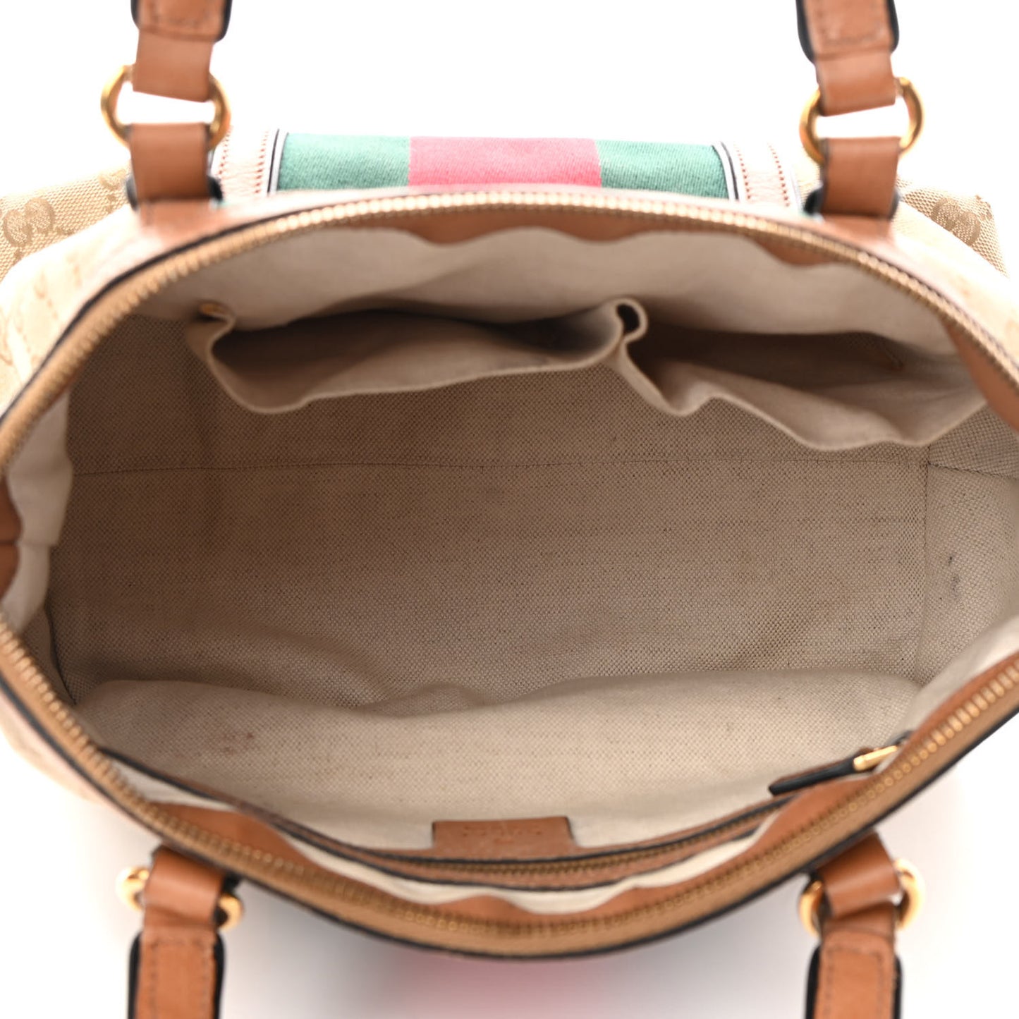 Monogram Web Rania Top Handle Bag Natural