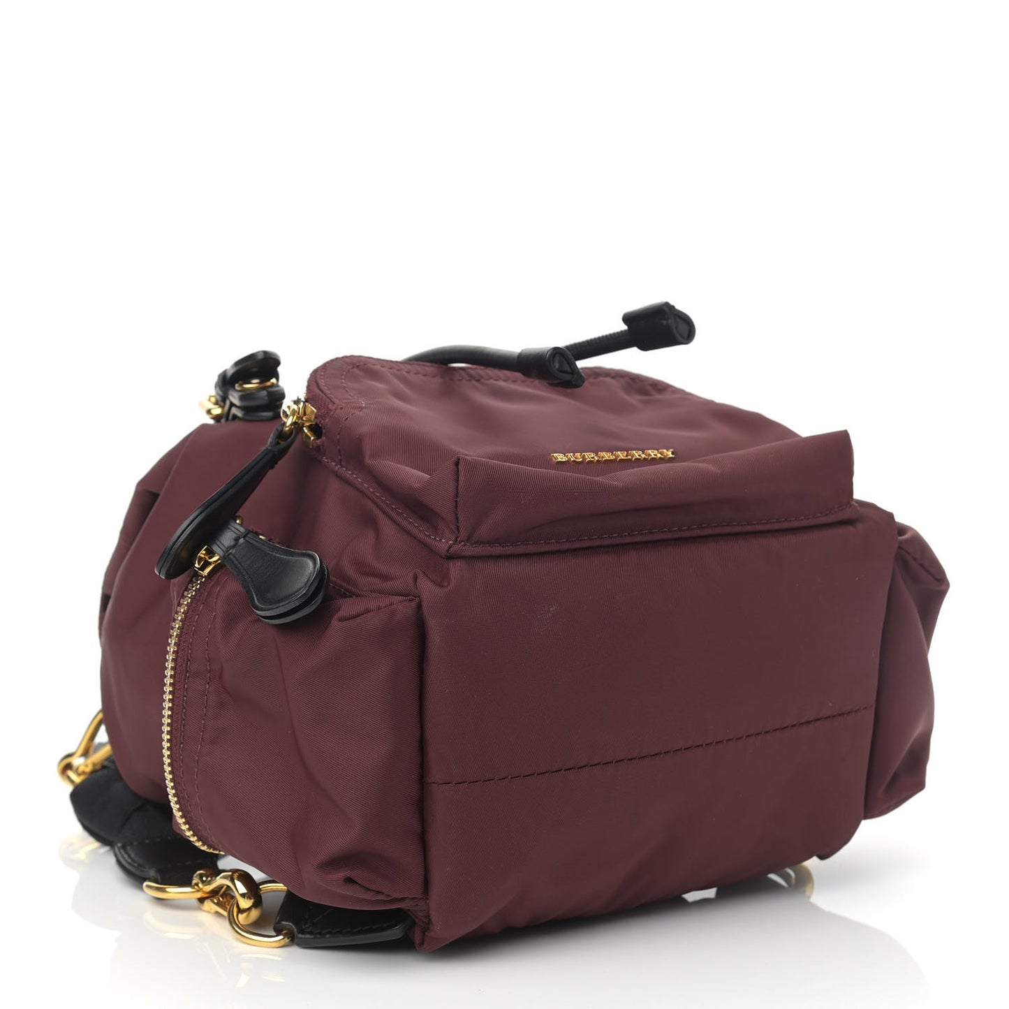 Nylon Small Crossbody Rucksack Backpack Canvas Burgundy Red