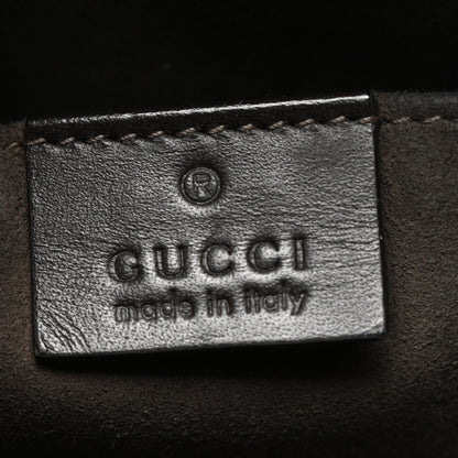 Gucci GG Supreme Monogram Selleria Calfskin Web New Web Cosmetic Case Beige Ebony Cocoa 6 of 11