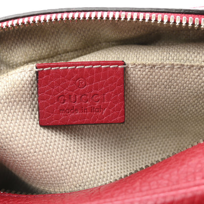 Gucci Pebbled Calfskin Small Soho Disco Bag Tabasco Red 6 of 15